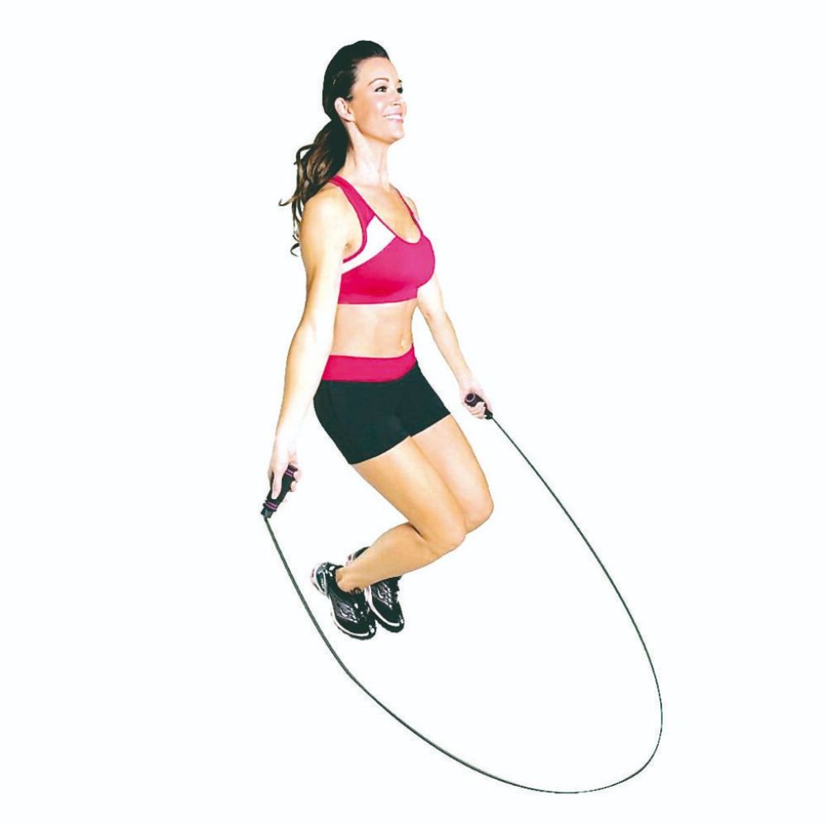 GENERICO - Soga para Saltar con Rodaje Angtop Negro