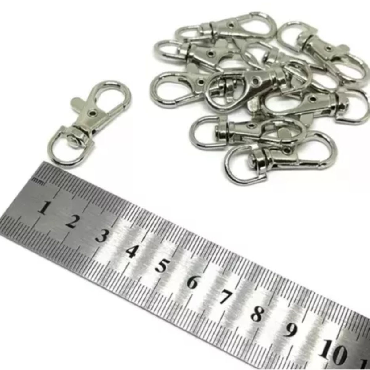 GENERICO - 200 Mosquetones Con Destorcedor Metálico Mosquetón Llavero