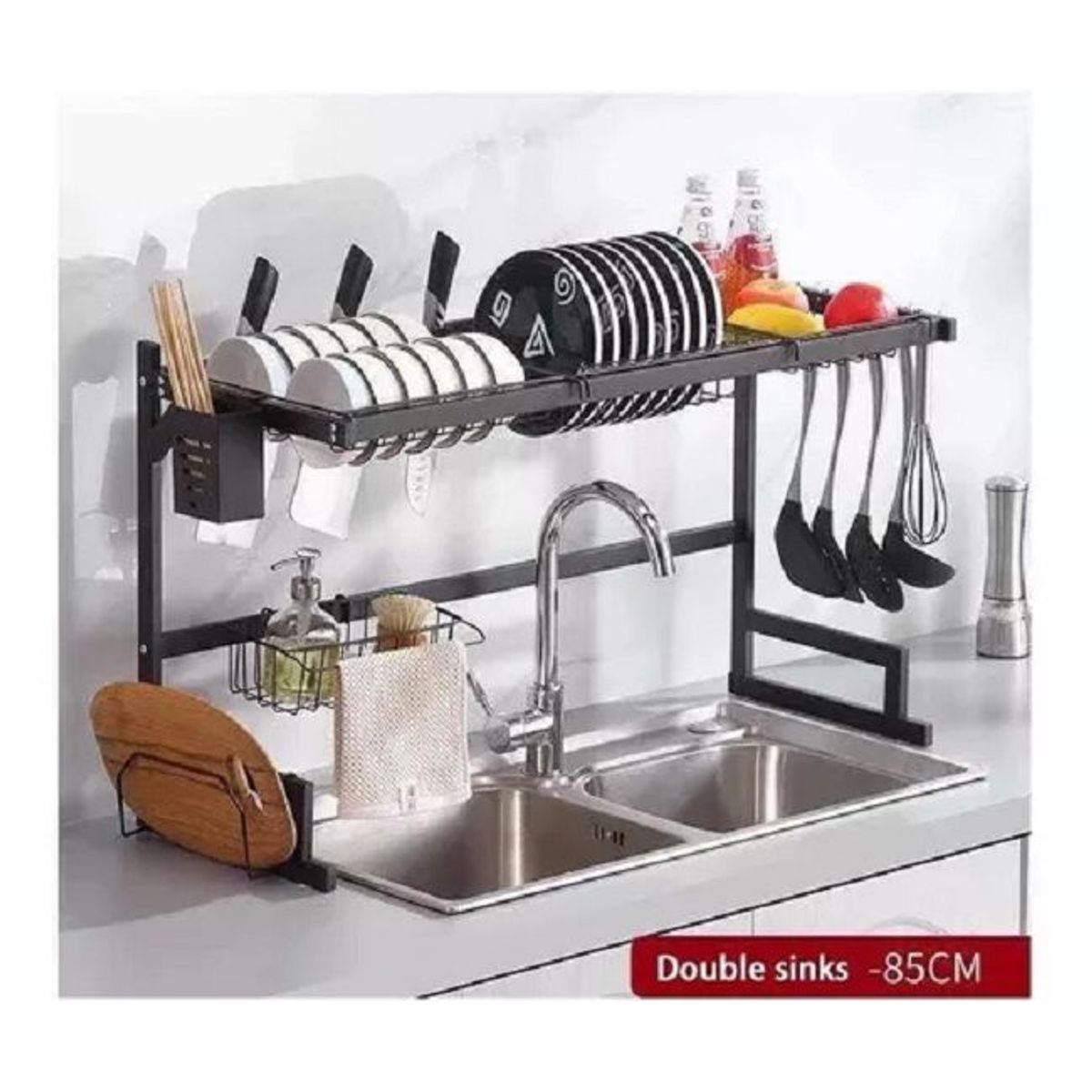 GENERICO - Organizador de cocina escurridor de platos de 85 cm