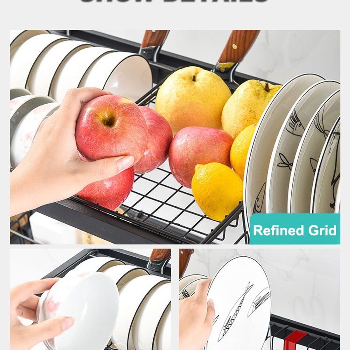 OEM - Escurridos Organizador de Platos Sobre el Lavadero