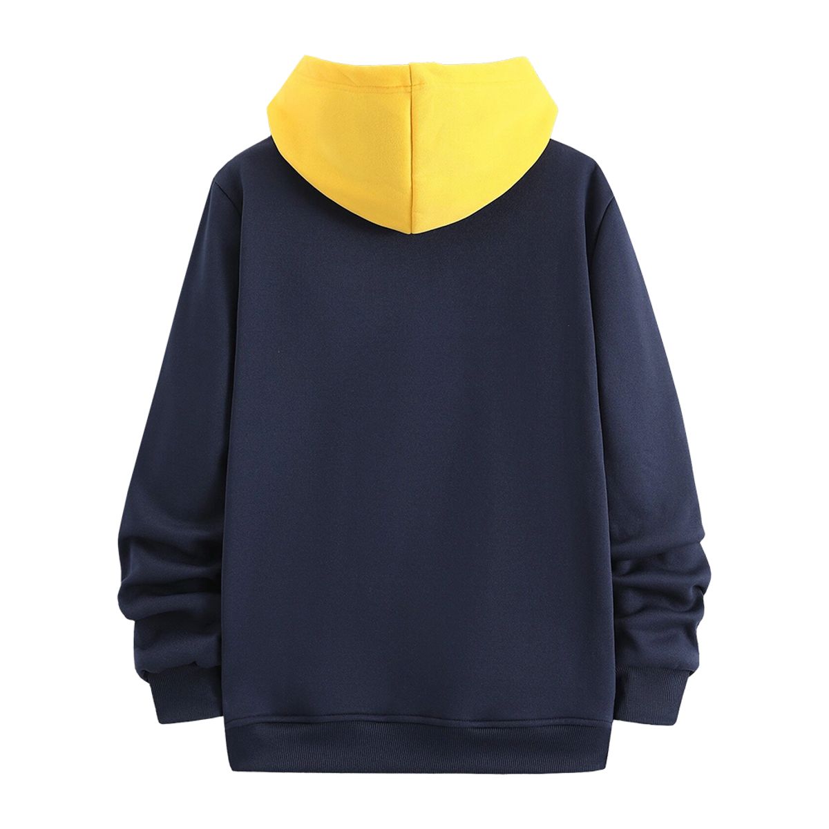 YANSUS - Polera Hombre Yansus Bicolor Azul Marino Estampado Letra Japones