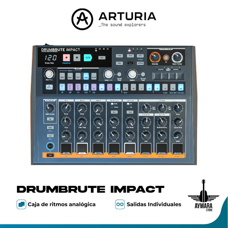 ARTURIA - ARTURIA DRUMBRUTE IMPACT CONTROLADOR MIDI