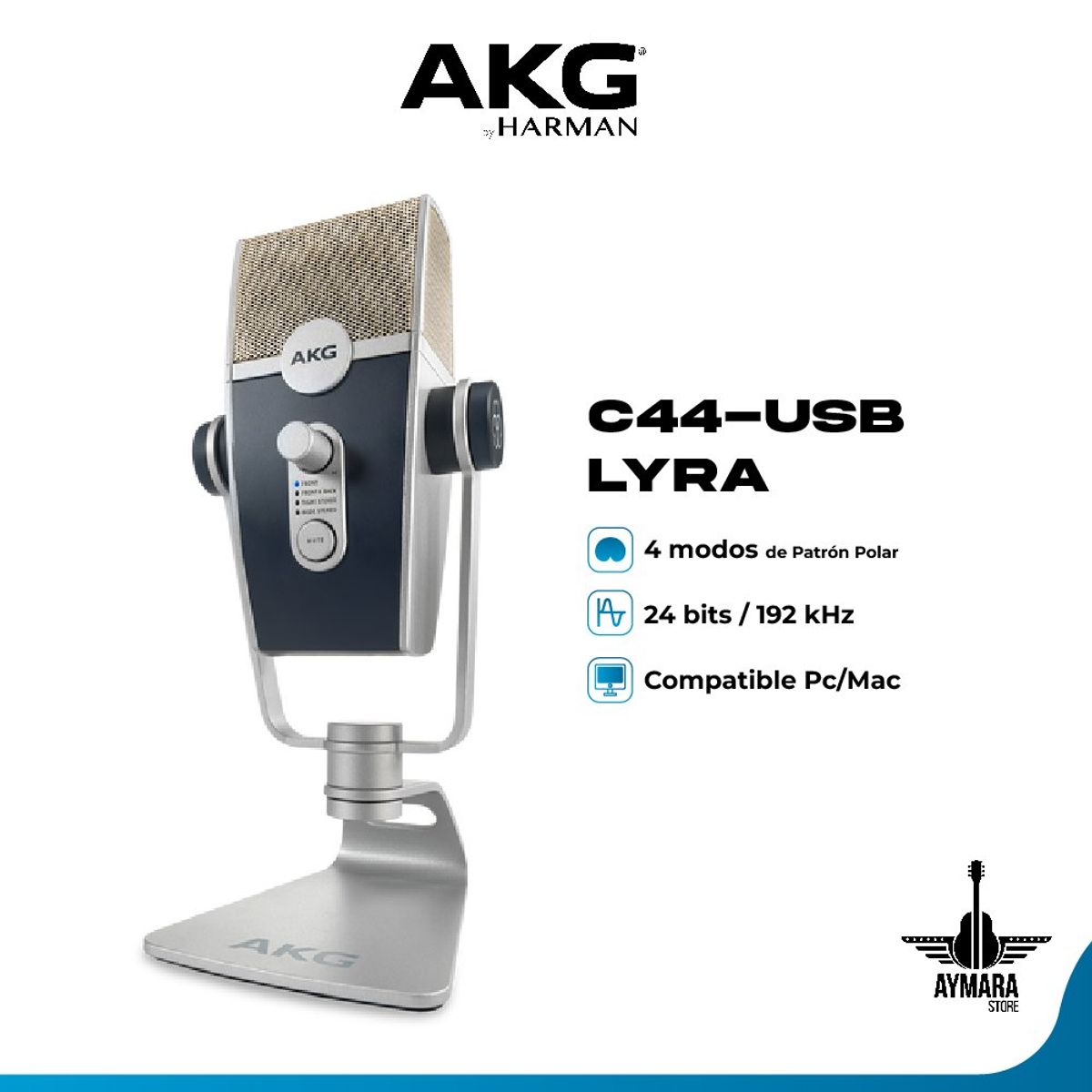 AKG - AKG C44-USB LYRA MICROFONO CONDENSADOR USB