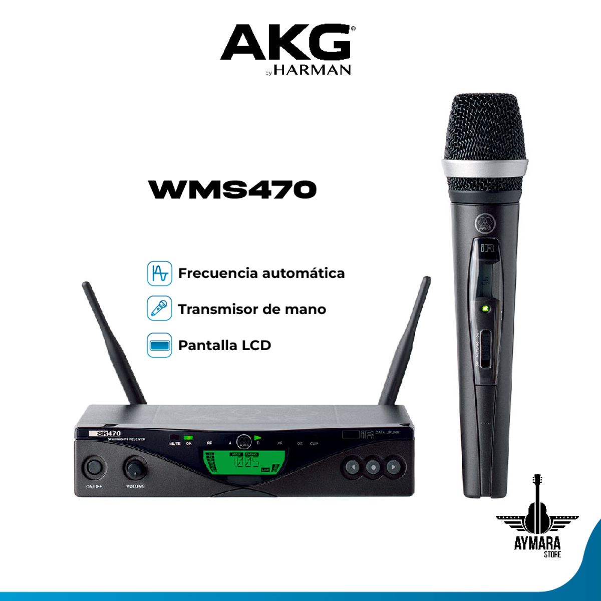 AKG - AKG WMS470 VOCAL SET D5 SIST PRO MICROFONO INALAMB DE MANO