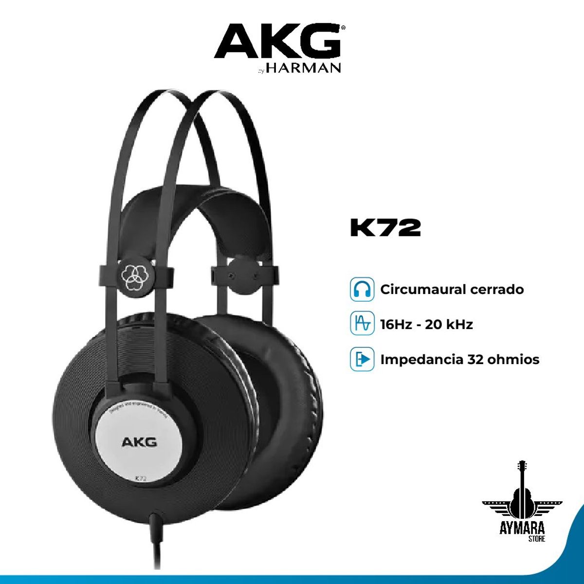 AKG - AKG K72 AUDIFONO DE ESTUDIO