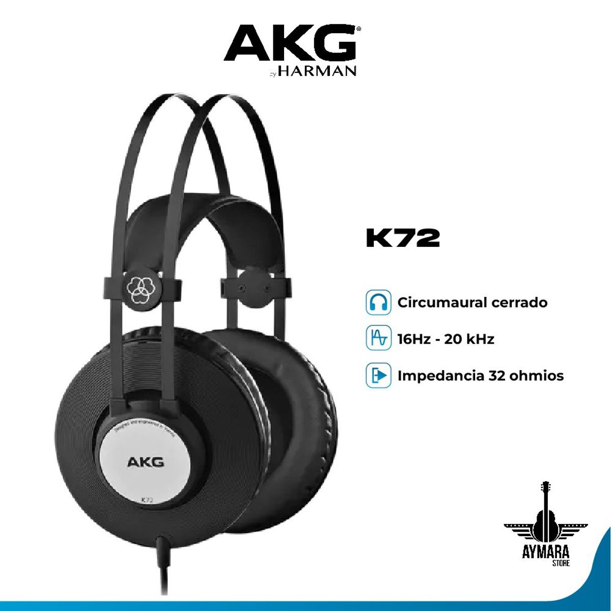 AKG - AKG K72 AUDIFONO DE ESTUDIO