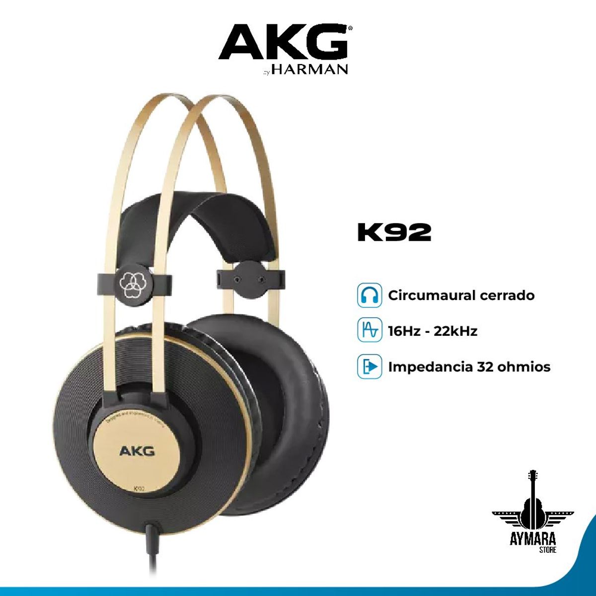 AKG - AKG K92 AUDIFONO DE ESTUDIO