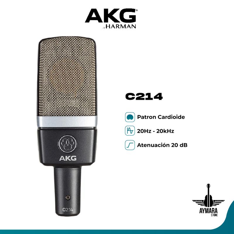 AKG - AKG C214 MICROFONO CONDENSADOR DE ESTUDIO