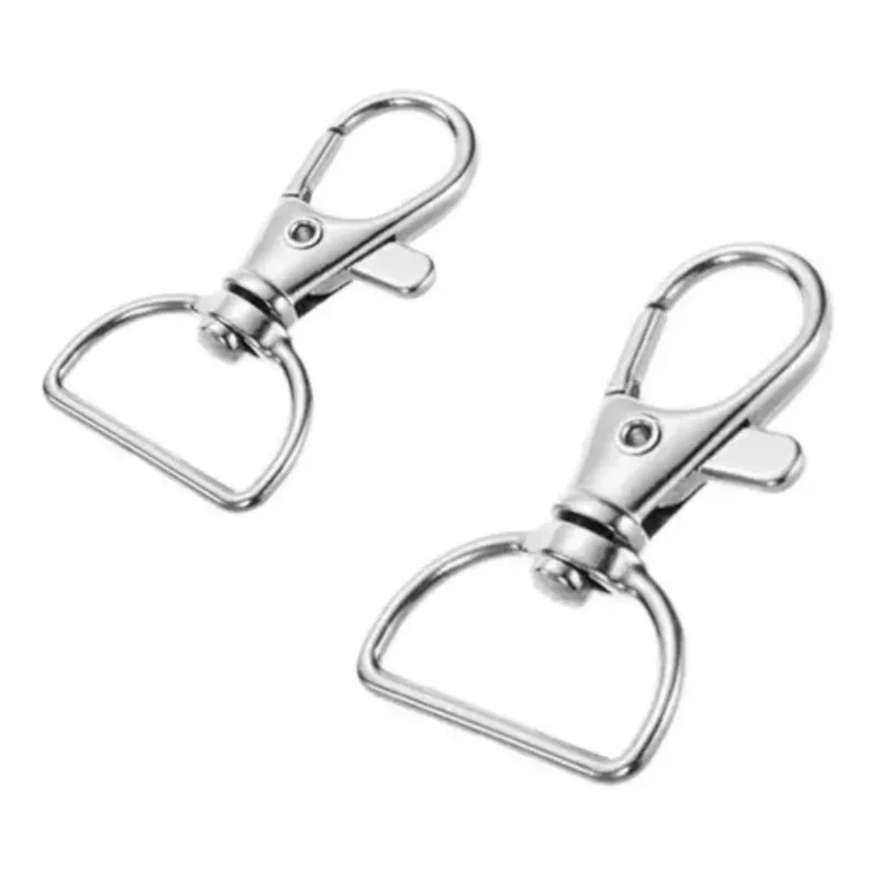 GENERICO - 100 Argollas Para Llavero 20mm, Mosquetón Gancho Giratorio