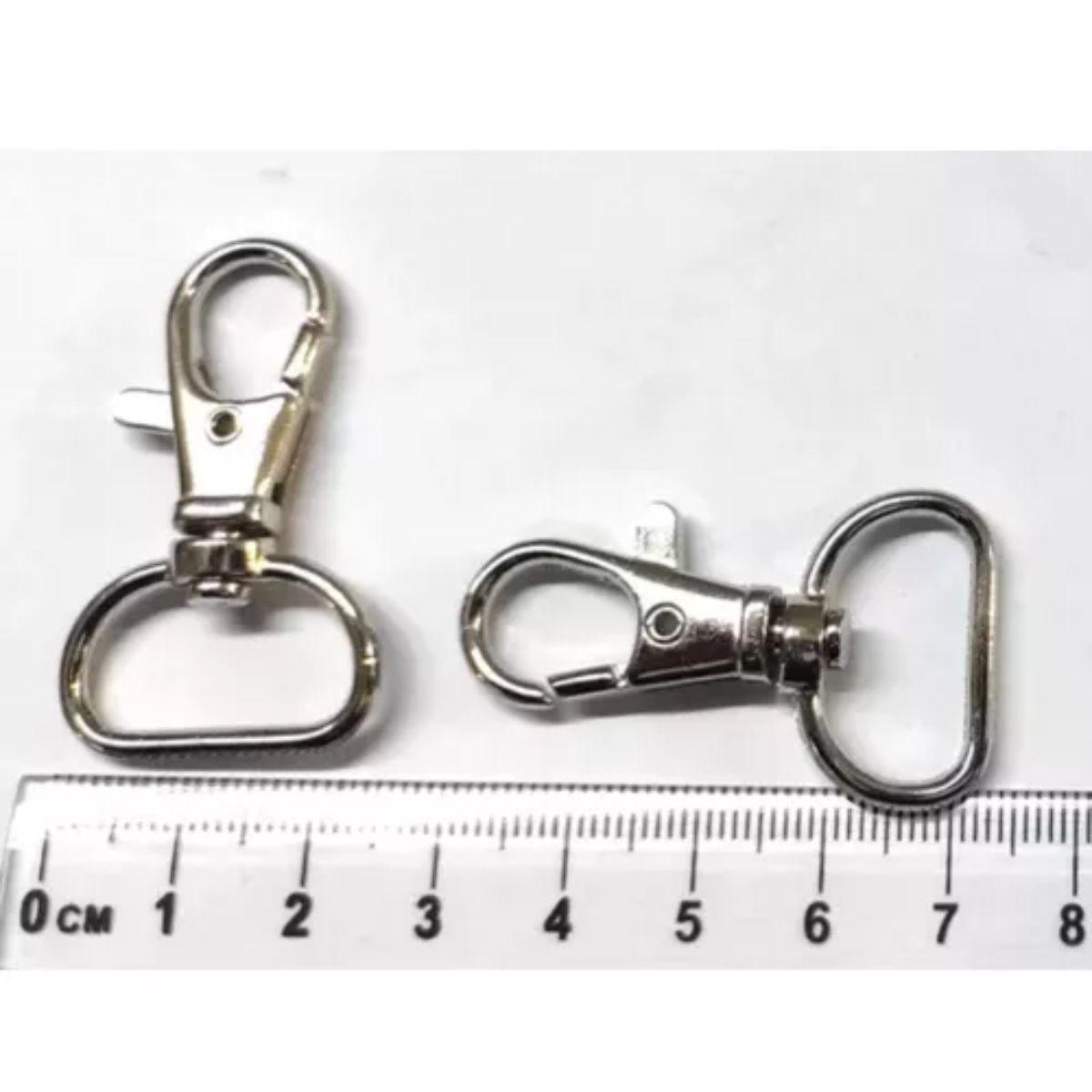 GENERICO - 100 Argollas Para Llavero 20mm, Mosquetón Gancho Giratorio