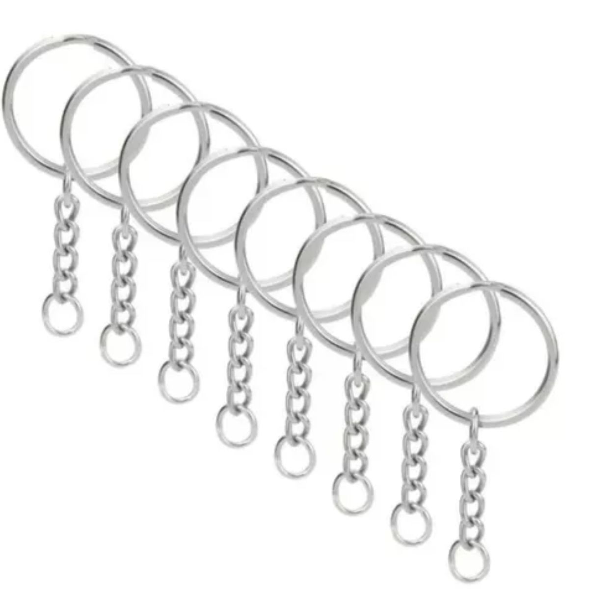 GENERICO - 1000 Llaveros De Argolla Con Cadena, Argollas Para Llavero