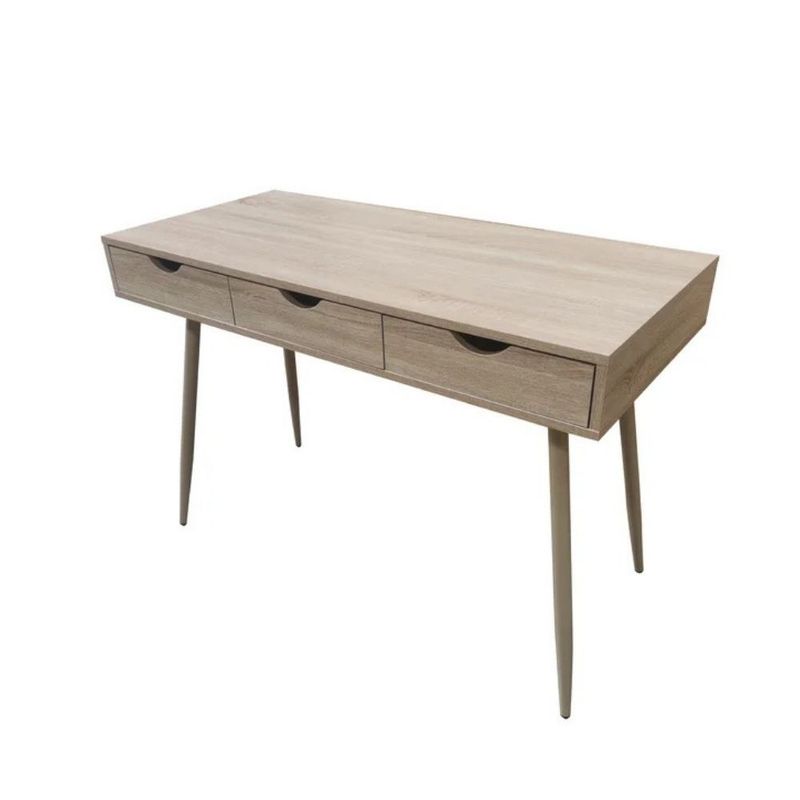 VENTITAS HOME - Escritorio Vintage Luna Premium 3 Cajones Color Duna