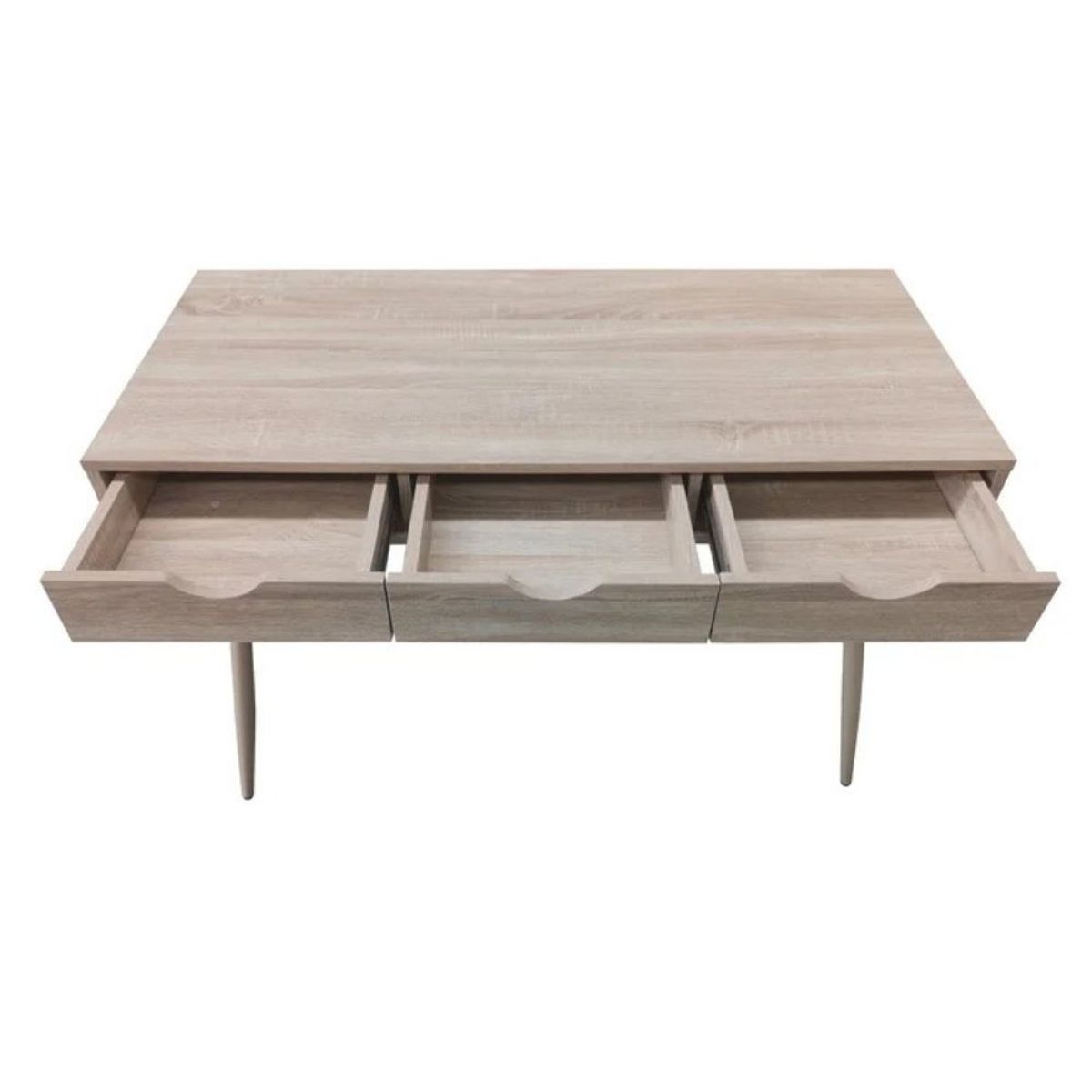 VENTITAS HOME - Escritorio Vintage Luna Premium 3 Cajones Color Duna