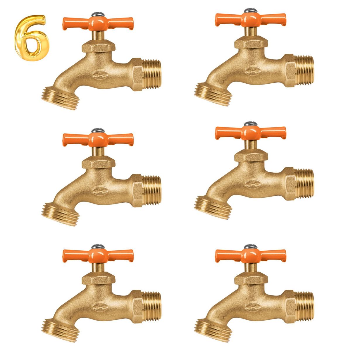 TRUPER - Juego 6 caños de Jardín 1/2", Truper