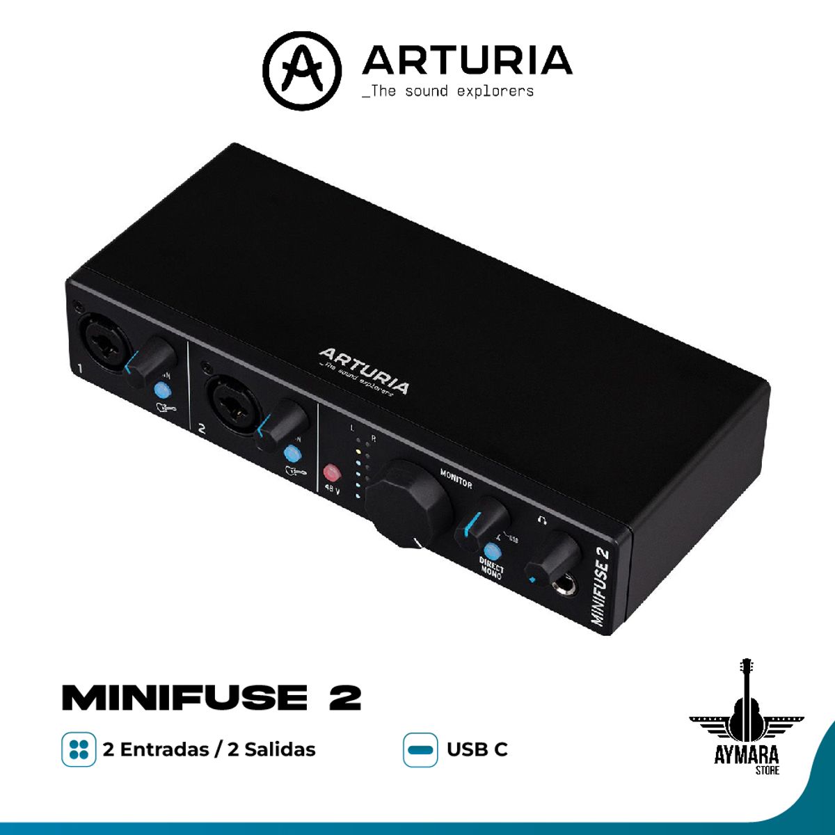 ARTURIA - ARTURIA MINIFUSE 2 BLACK INTERFAZ