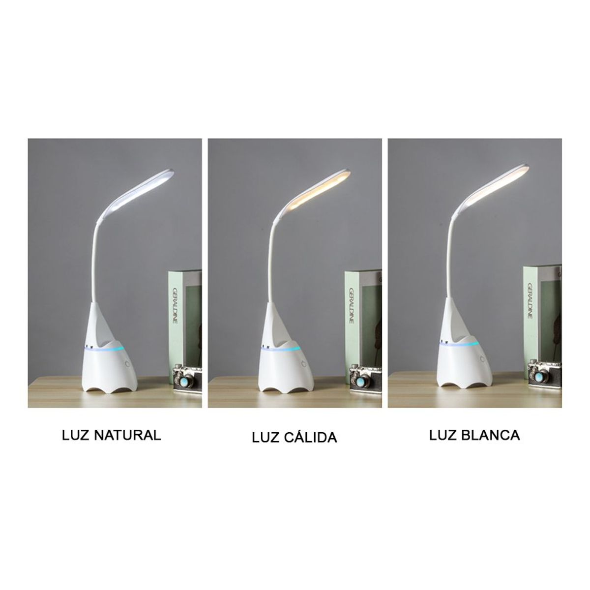 INSPIRA - Lámpara Led Inalámbrica con Bluetooth Porta Celular