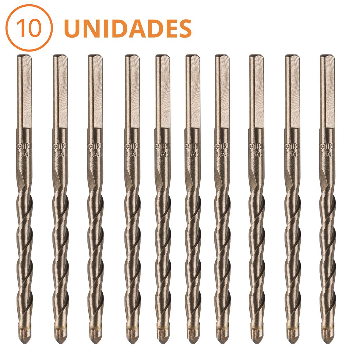 Truper - Broca para concreto 10 unidades de 14 x4 Truper