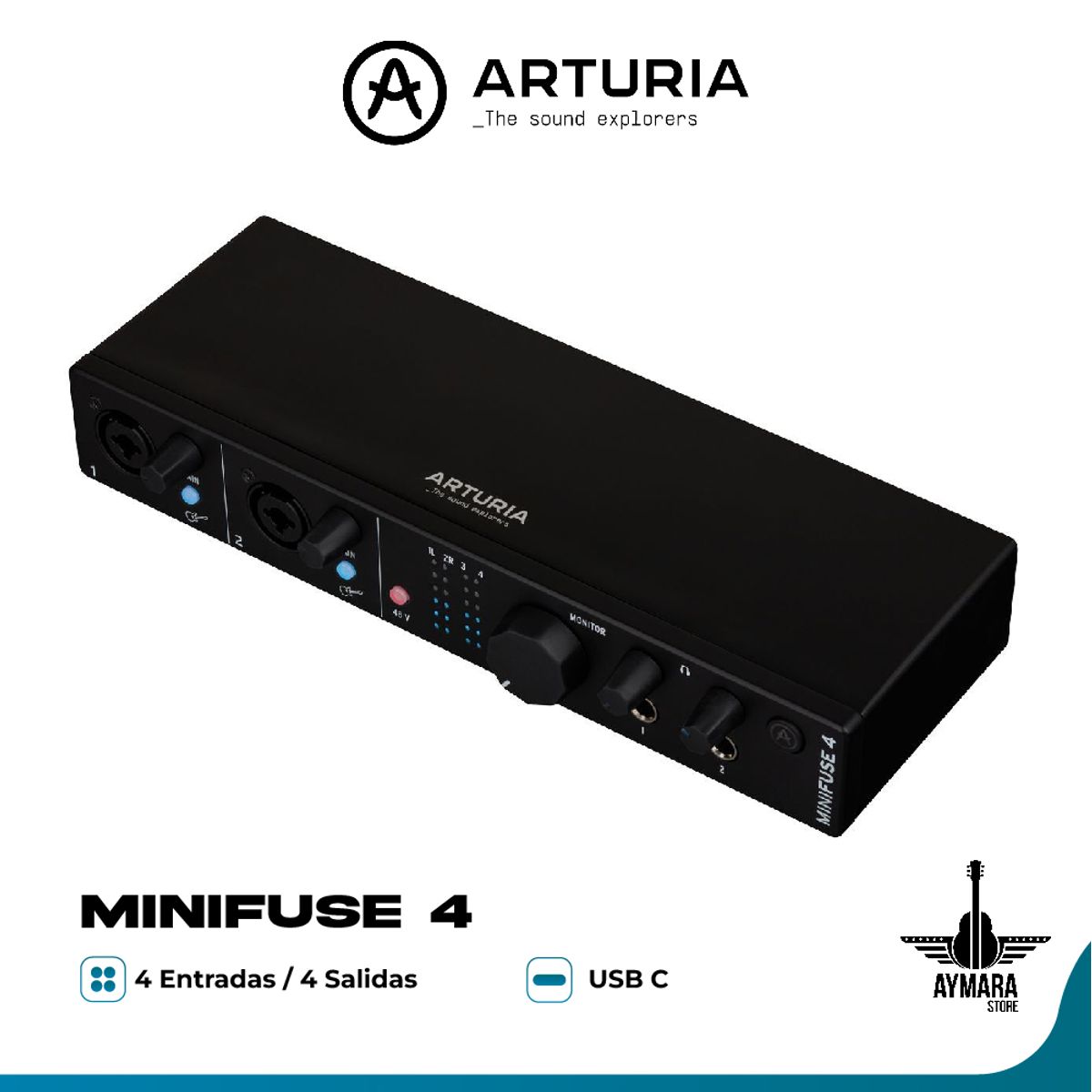ARTURIA - ARTURIA MINIFUSE 4 BLACK INTERFAZ