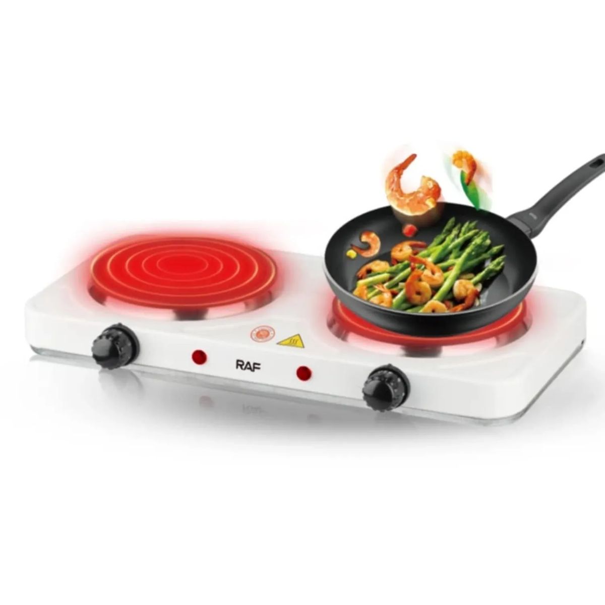 RAFF - Cocina Eléctrica 2 Hornillas Portátil RAF1400 2000W