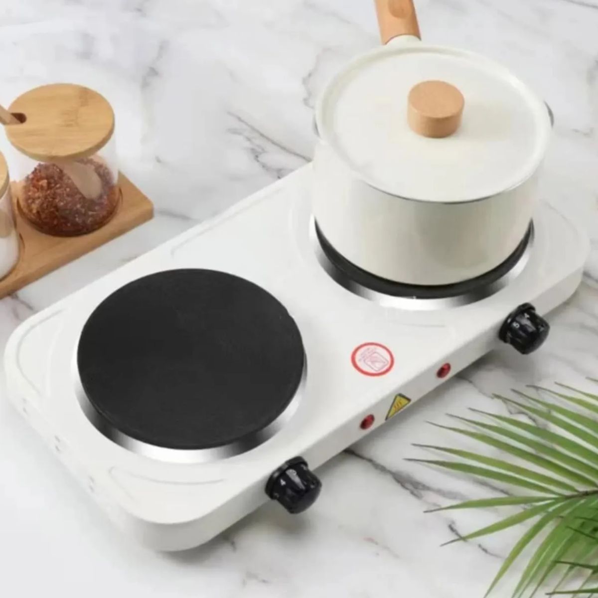 RAFF - Cocina Eléctrica 2 Hornillas Portátil RAF1400 2000W