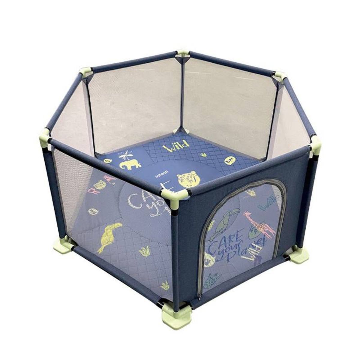 INFANTI - Corral Desarmable Para Bebés «CARE YOUR PLANER» Blue