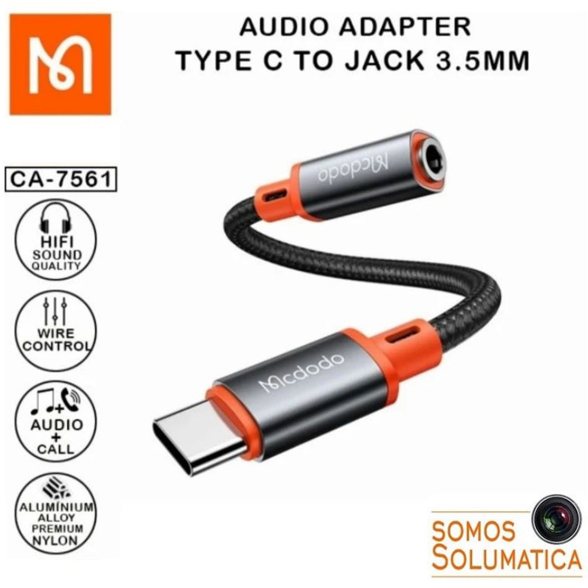 MCDODO - Cable De Audio - Adaptador Tipo C a 35mm Hembra - MCdodo
