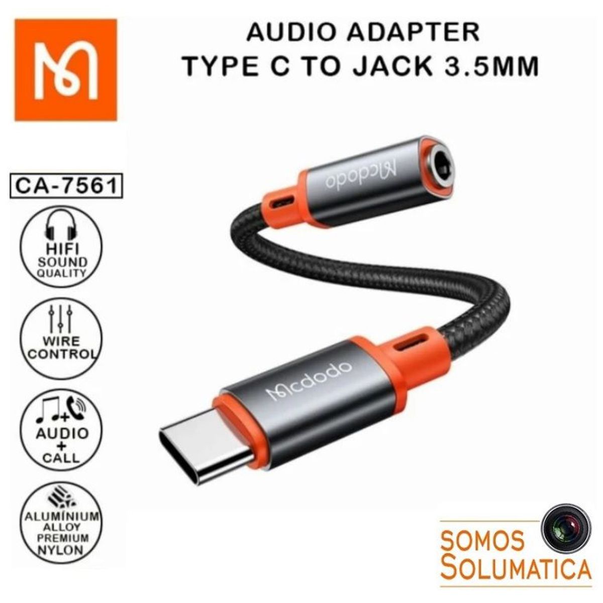 MCDODO - Cable De Audio - Adaptador Tipo C a 35mm Hembra - MCdodo