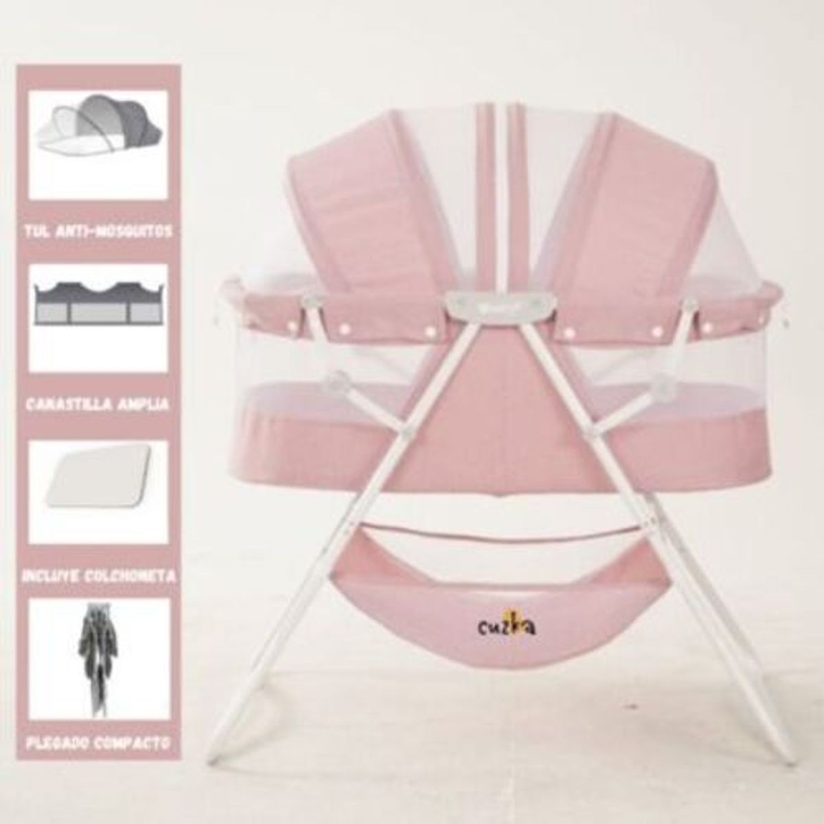EBABY - Cuna Portátil Plegable para Bebés «DOLLY» Pink