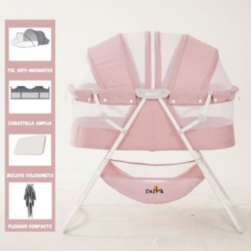 EBABY - Cuna Portátil Plegable para Bebés «DOLLY» Pink