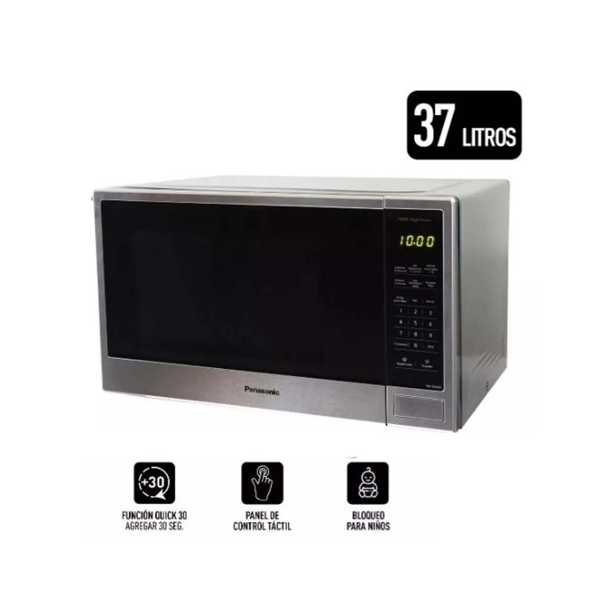 PANASONIC - Horno MicroOndas Panasonic NN-SB646SRPK 37 Litros Inoxidable