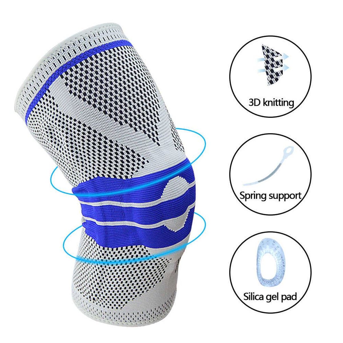 HOLGU - Rodillera Deportiva con Silicona - Para Ligamentos