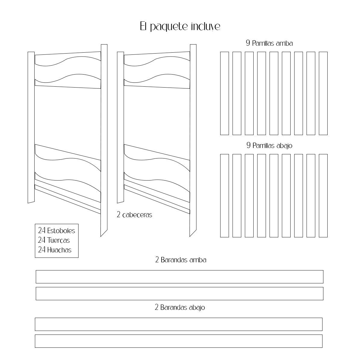 GENERICO - Camarote 1 Plaza 1/2 Arriba y 1 Plazas 1/2 Abajo + Gratis Almohada