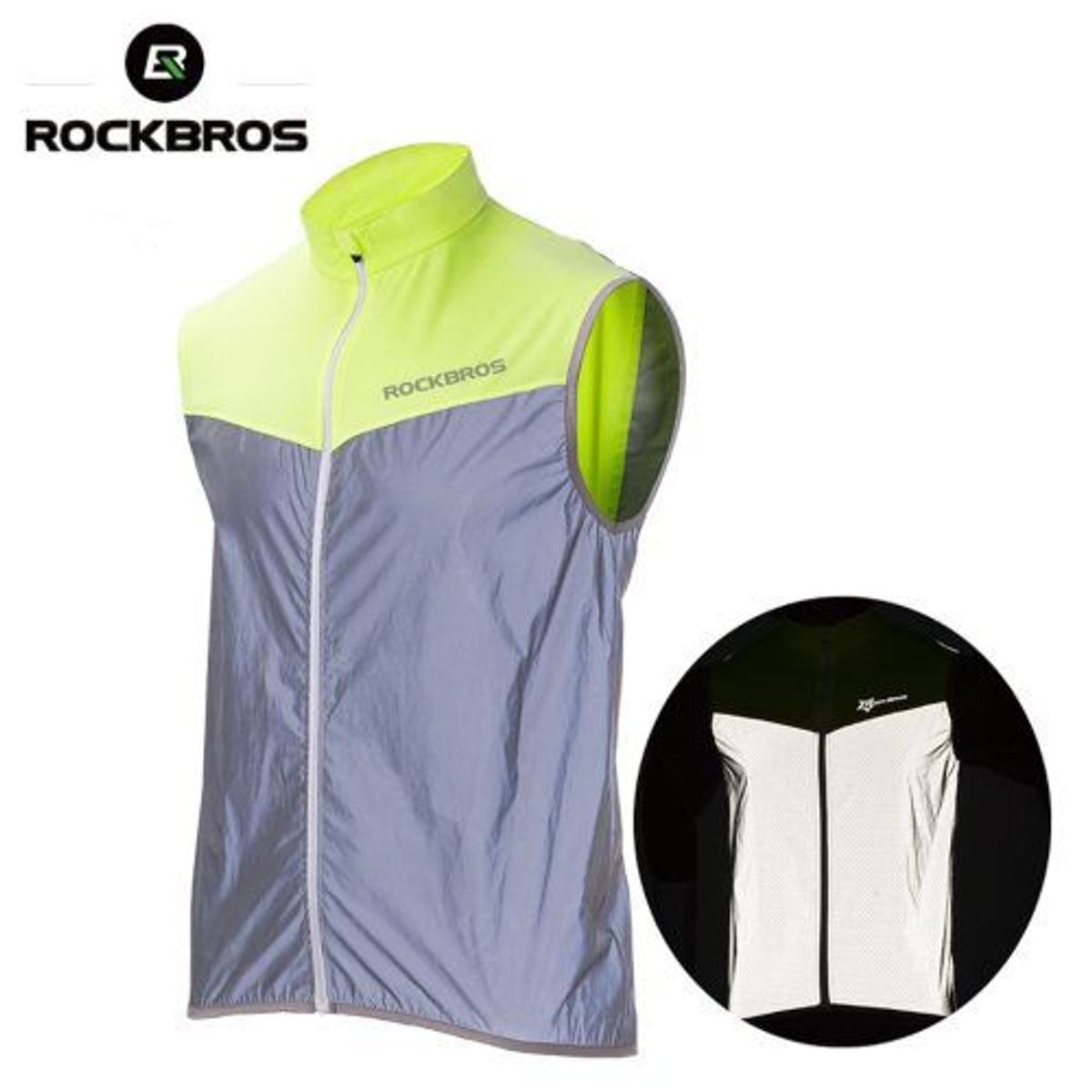ROCKBROS - Chaleco Reflectivo Ciclismo Fgy1001