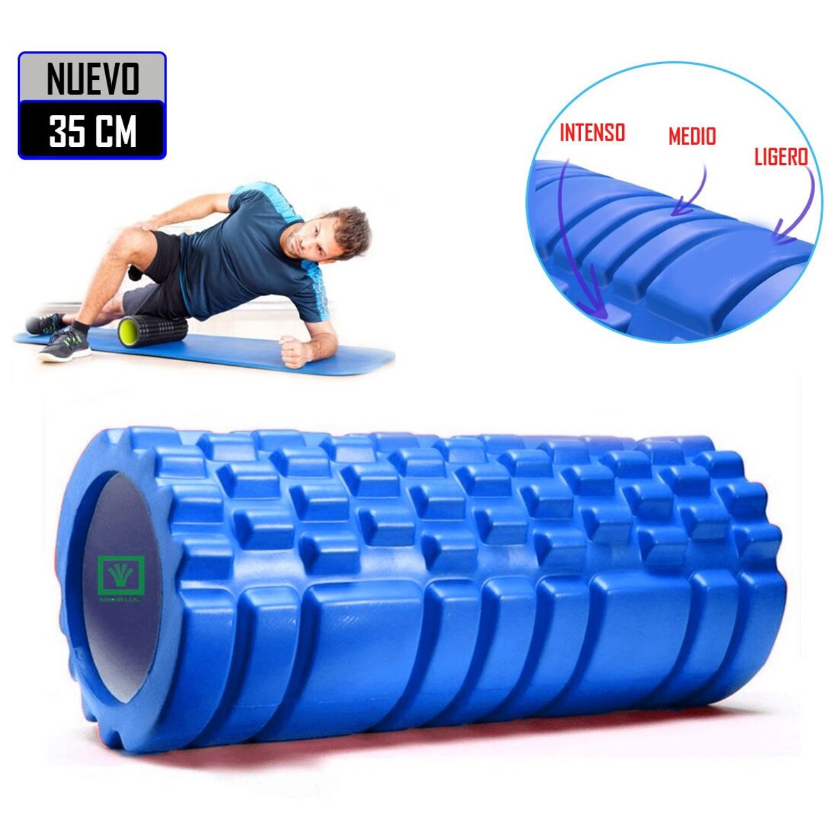 GENERICO - Foam Roller 35cm Rodillo de Espuma para Masaje