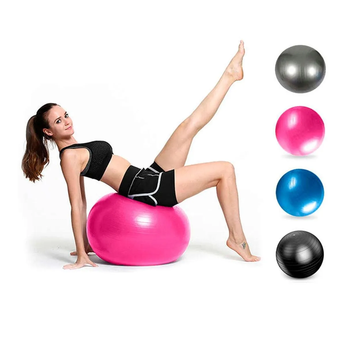 GENERICO - Pelota Pilates Yoga 65cm Inflador