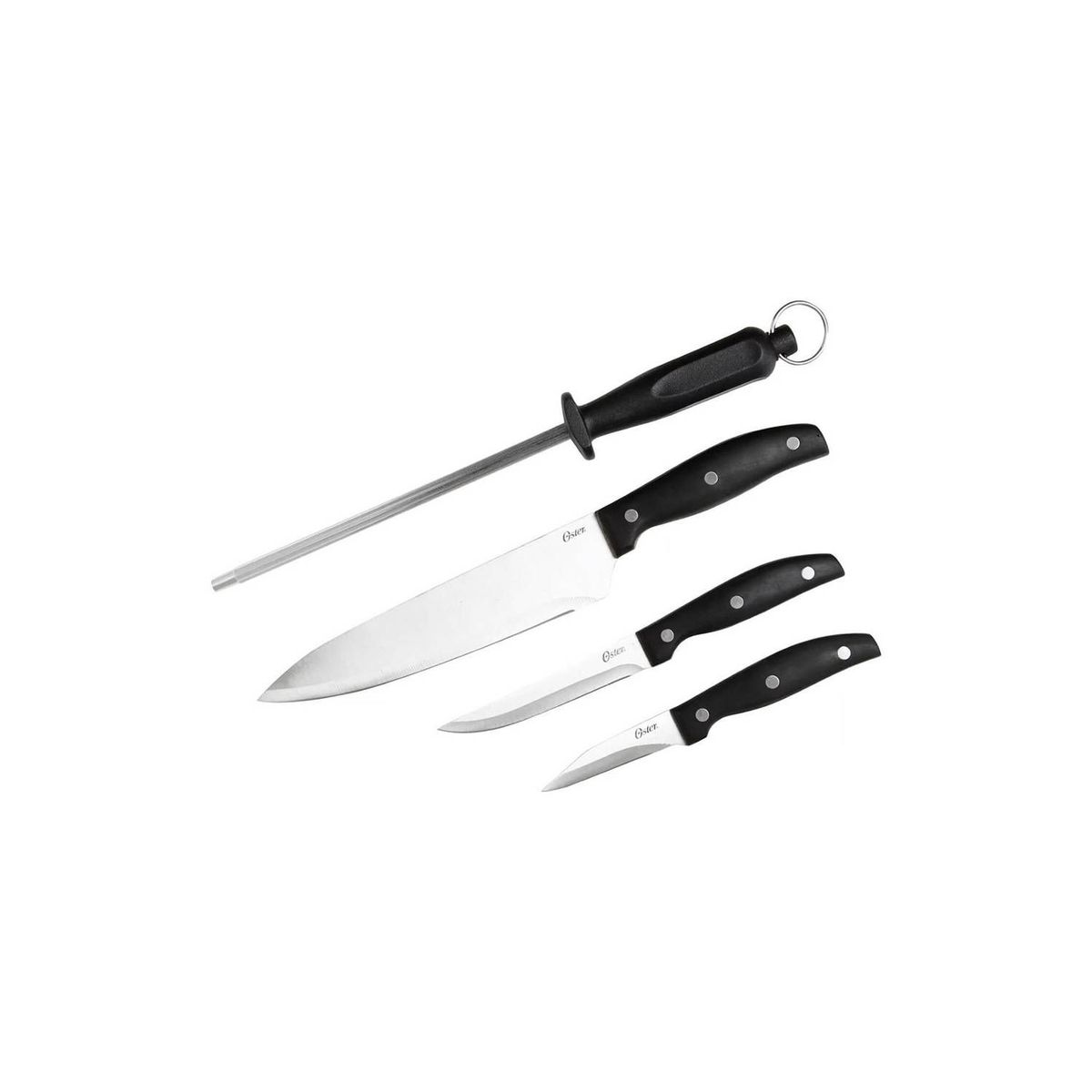 OSTER - Juego de Cuchillos 4Pzs Acero Inoxidable Oster 75679-04 Negro