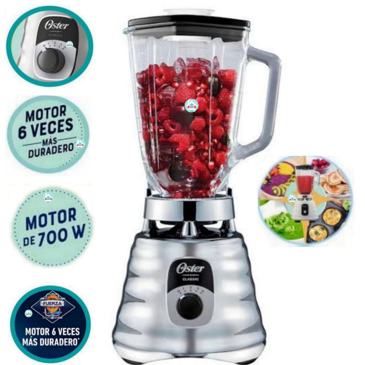 OSTER - Licuadora Clásica 3 V 1.25L BLST4655 -700W- PLOMO
