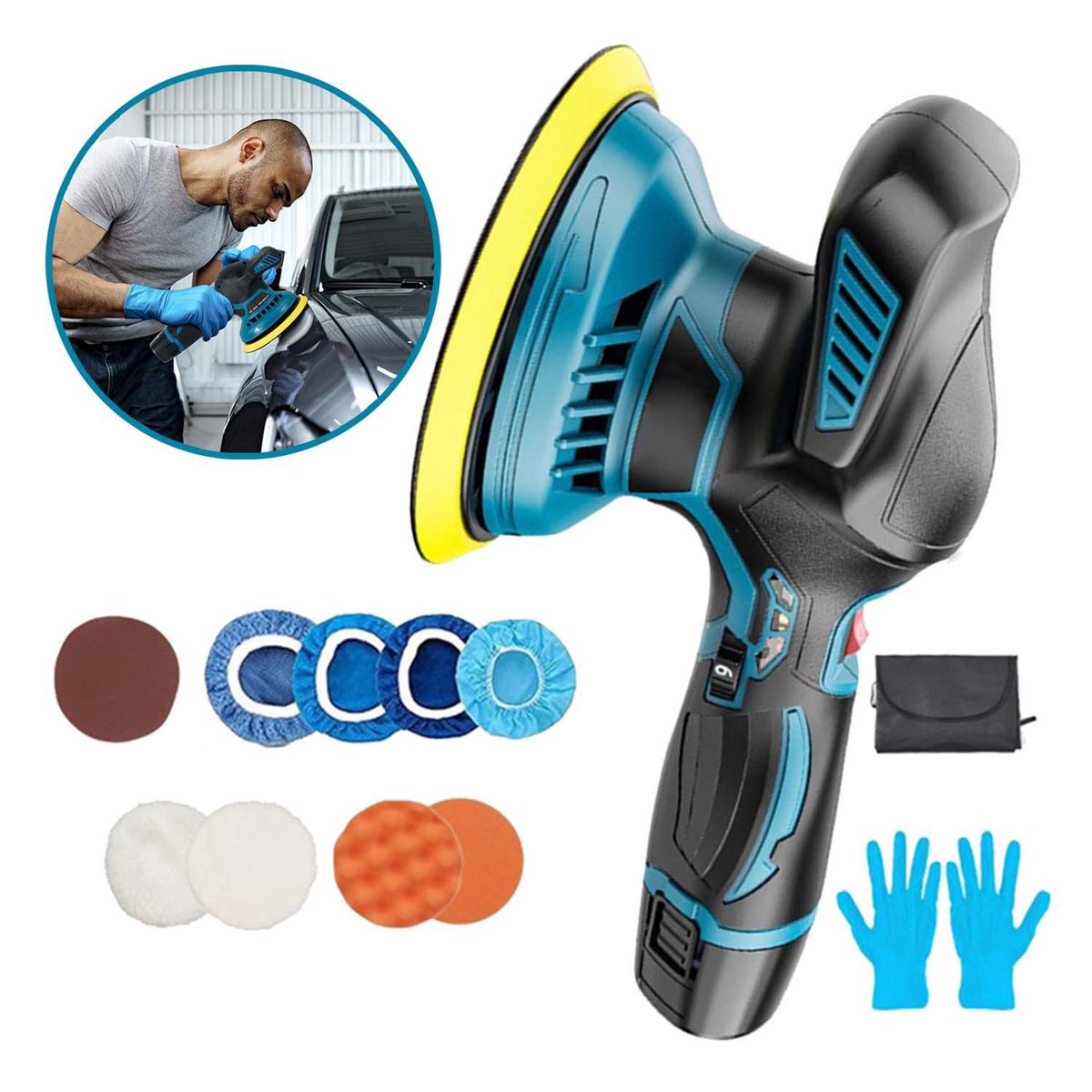 BUYPAL - Pulidora Inalambrica Coche Lavado Automatico