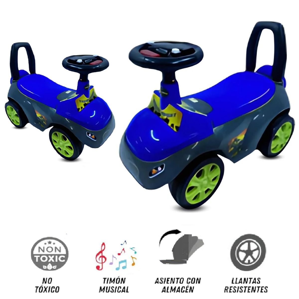 GENERICO - Nuevo Buggy correpasillos Musical Dino -Azul