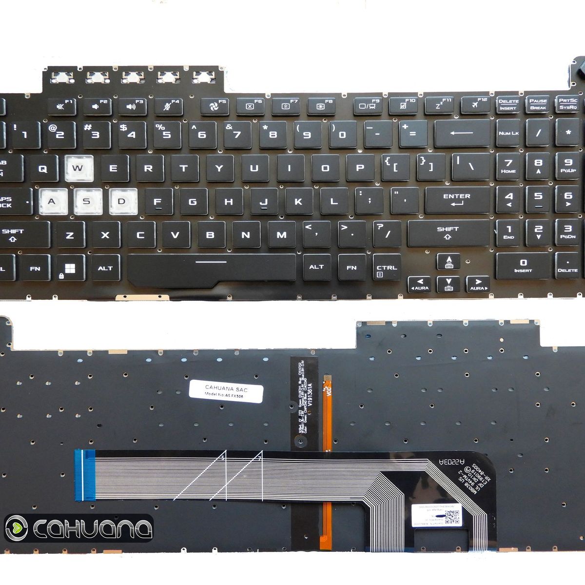 ASUS - TECLADO PARA ASUS FX506 FX506LI FX506LH INGLÉS con iluminado RGB