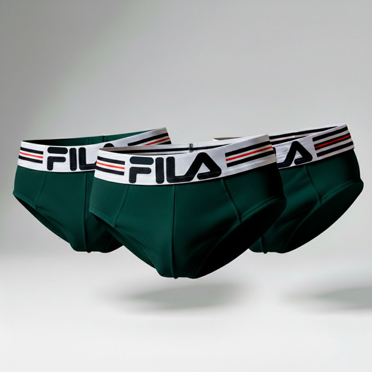 FILA - Pack x3 Trusa Fila Hombre Verde Oscuro