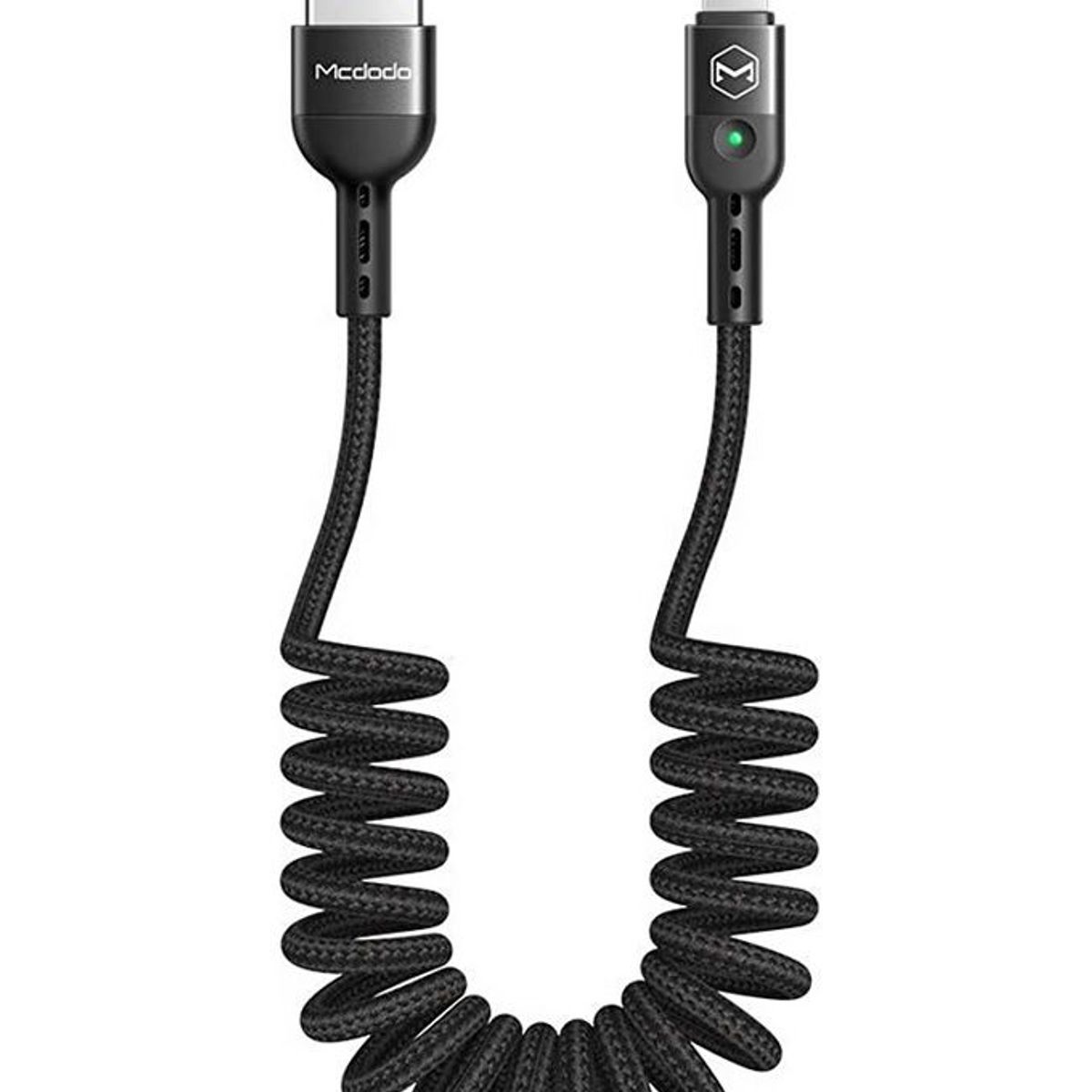MCDODO - Cable Usb Lightning Carga Rapida - Espiral para Auto - Mcdodo