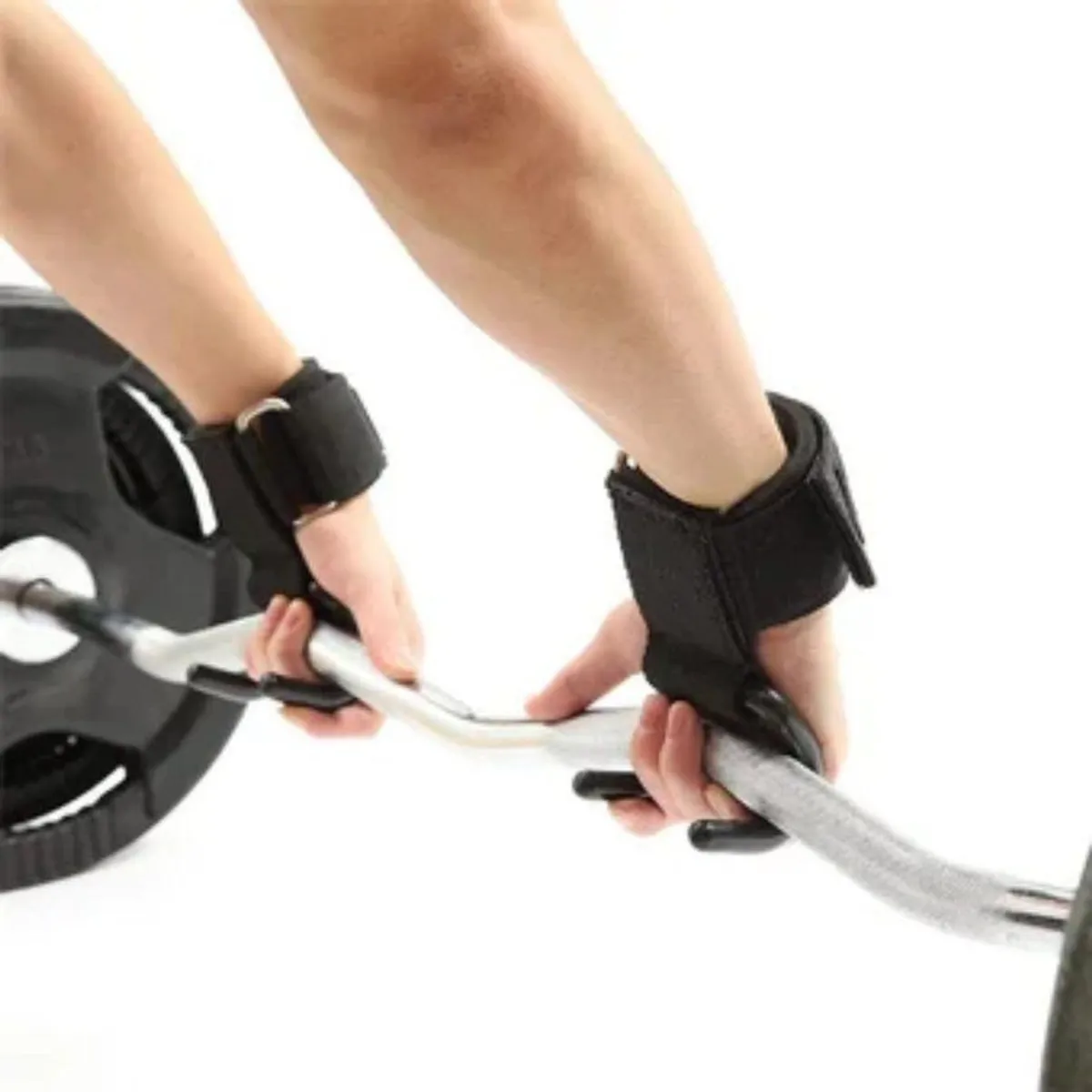 GENERICO - Muñequeras straps para Levantar pesas con Ganchos Calleras