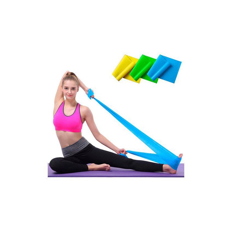 GENERICO - Set 3 bandas elasticas de resistencia  ejercicio y terapias