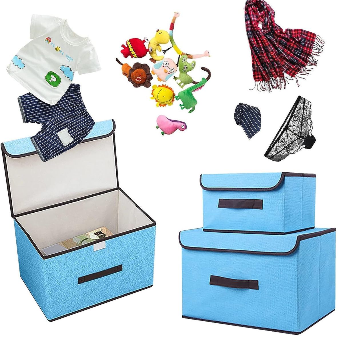 GENERICO - Organizador elegante caja de almacenamiento multifuncional Turqueza