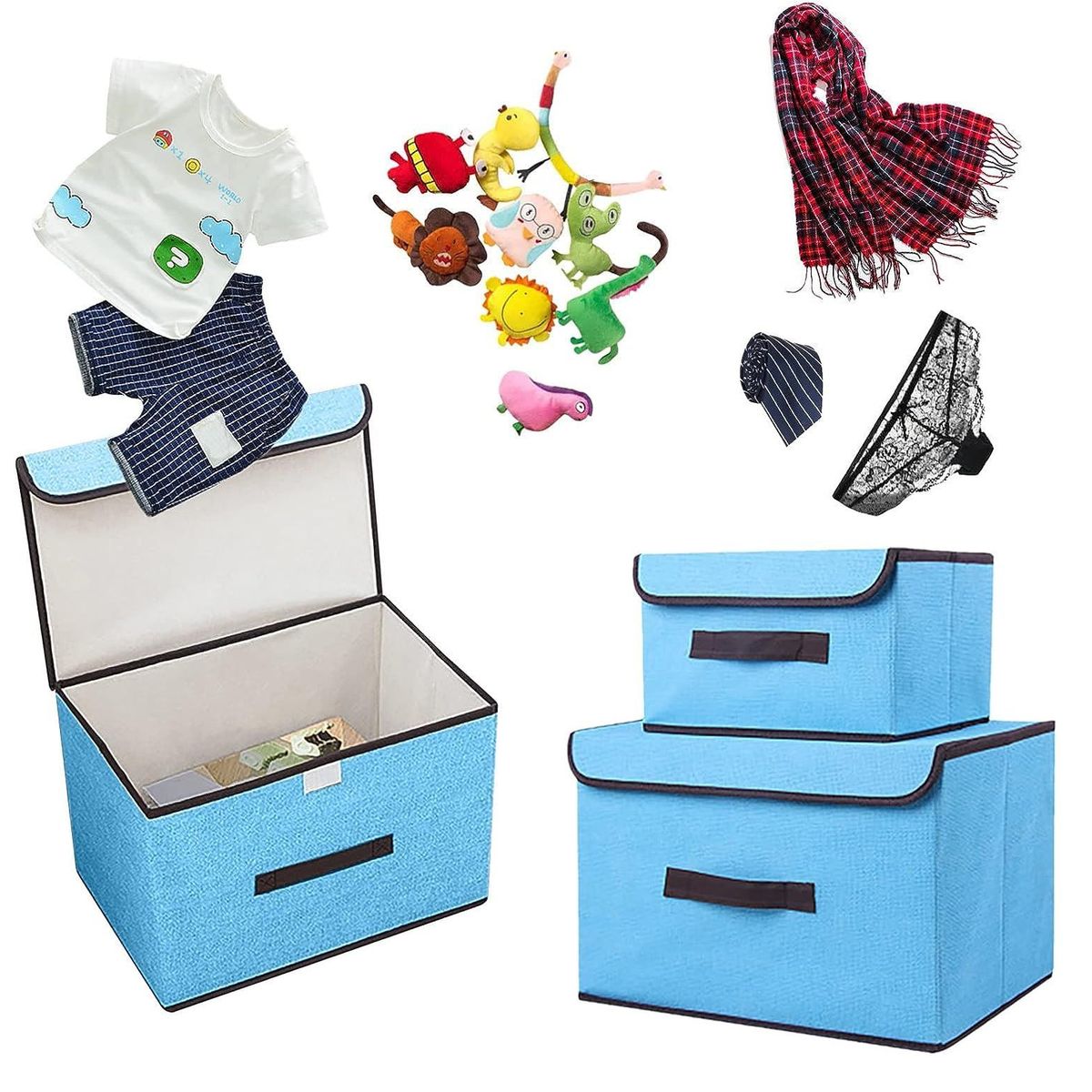 GENERICO - Organizador elegante caja de almacenamiento multifuncional Turqueza