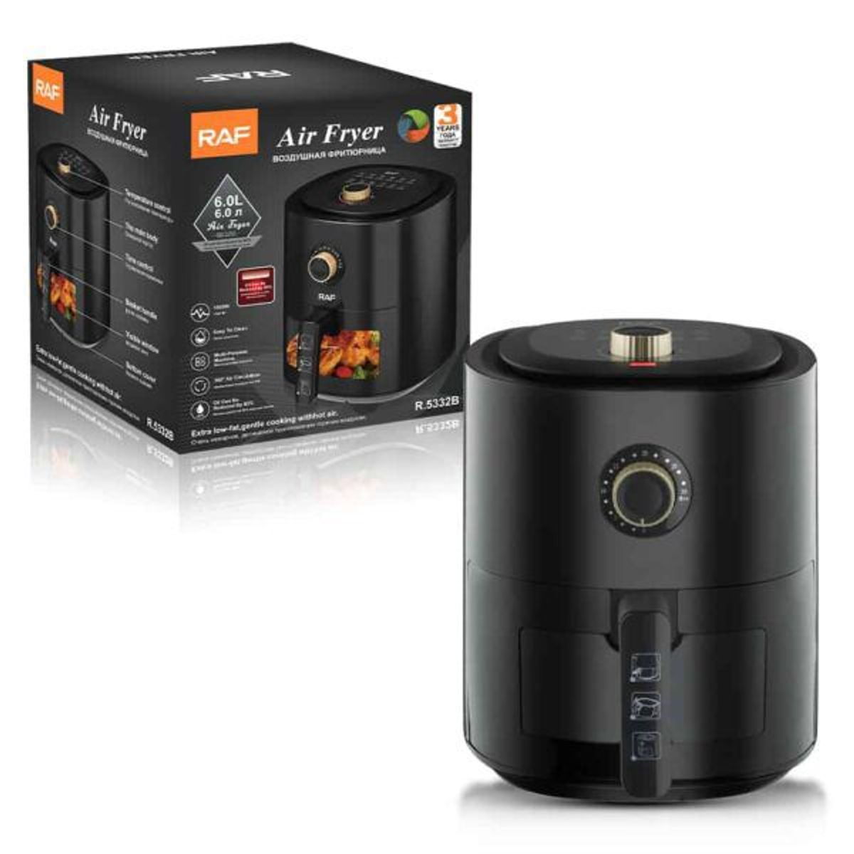 GENERICO - FREIDORA DE AIRE SIN ACEITE 6L