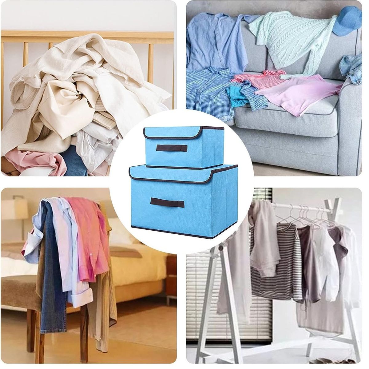 OEM - Organizador de almacenamiento plegable a prueba d polvo Color Turqueza