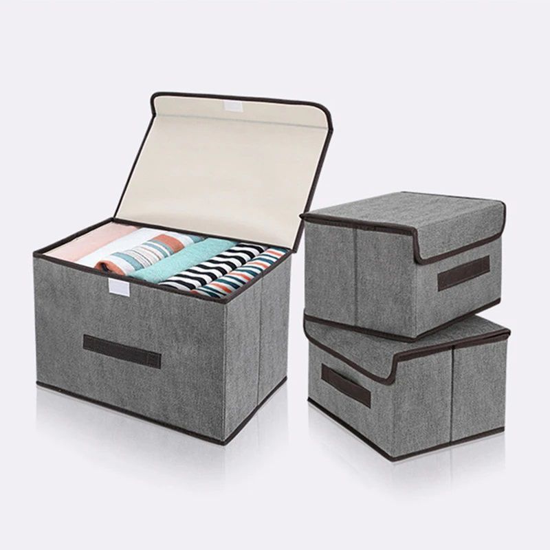 GENERICO - Caja de Almacenamiento Plegable a Prueba de Polvo Color Gris
