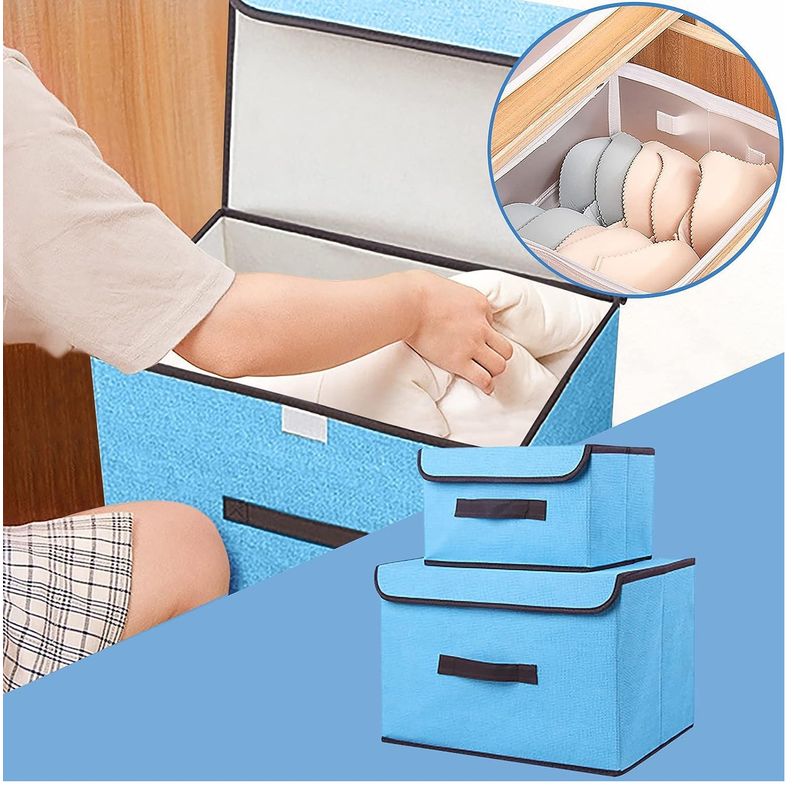 GENERICO - Caja de Almacenamiento Plegable a Prueba de Polvo Color Turqueza